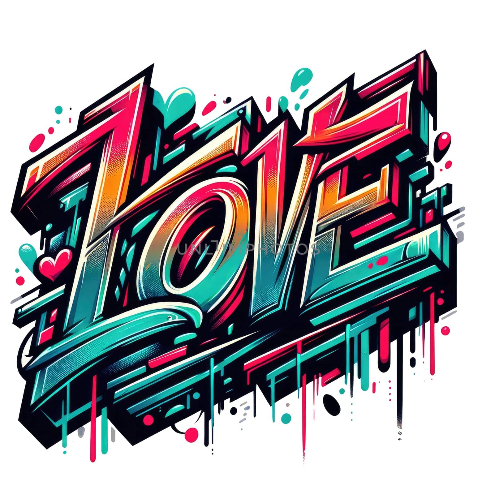 Word LOVE typography lettering design for valentines day card print. Vellichor. by biancoblue