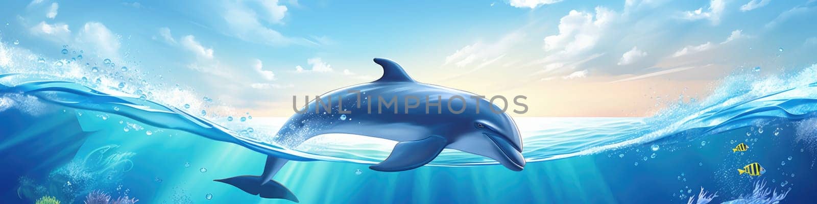 Doplhin at the sea, nature wildlife concept by Kadula
