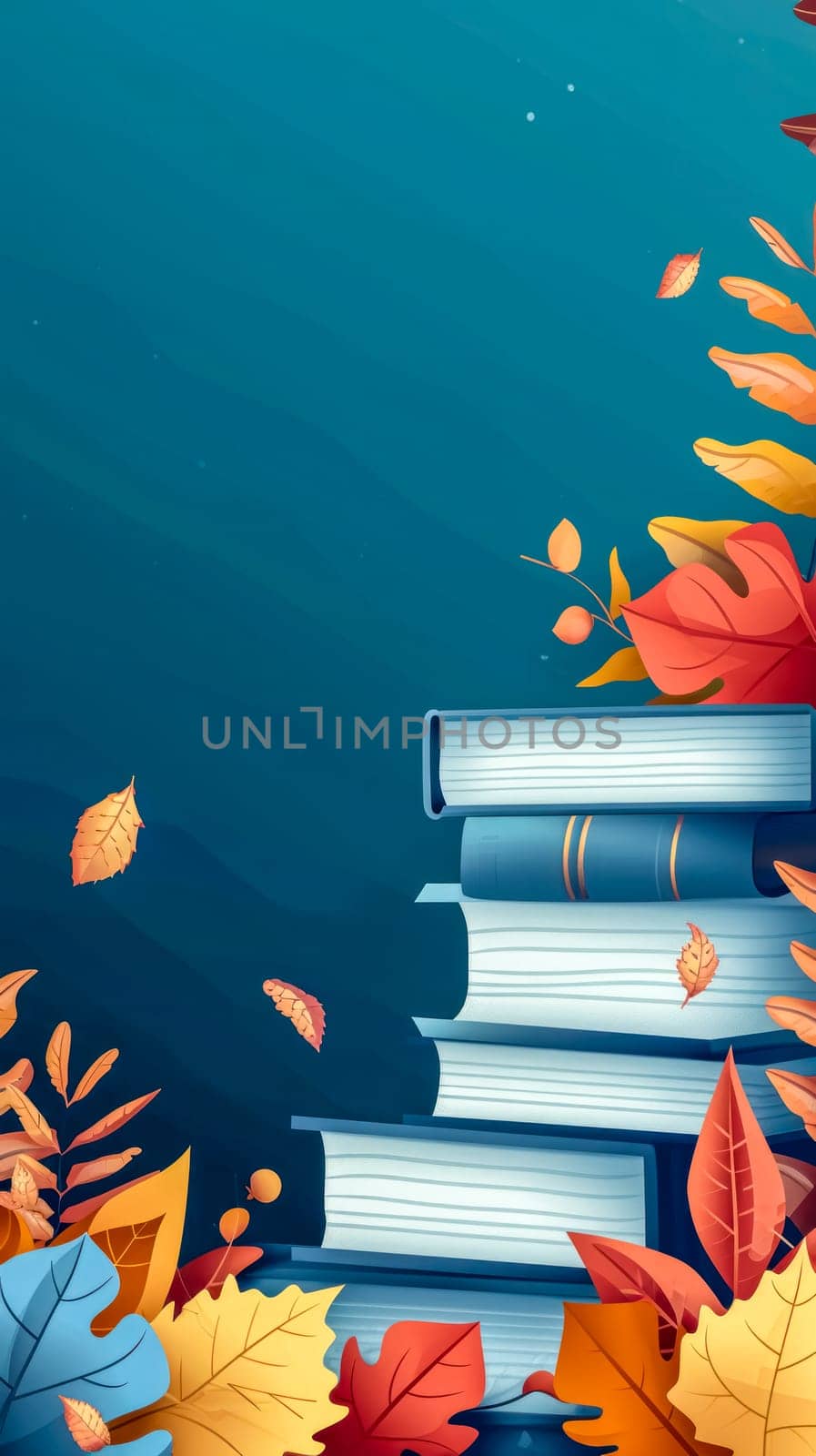 Autumn reads: Dive into the depth of knowledge, books, copy space by Edophoto