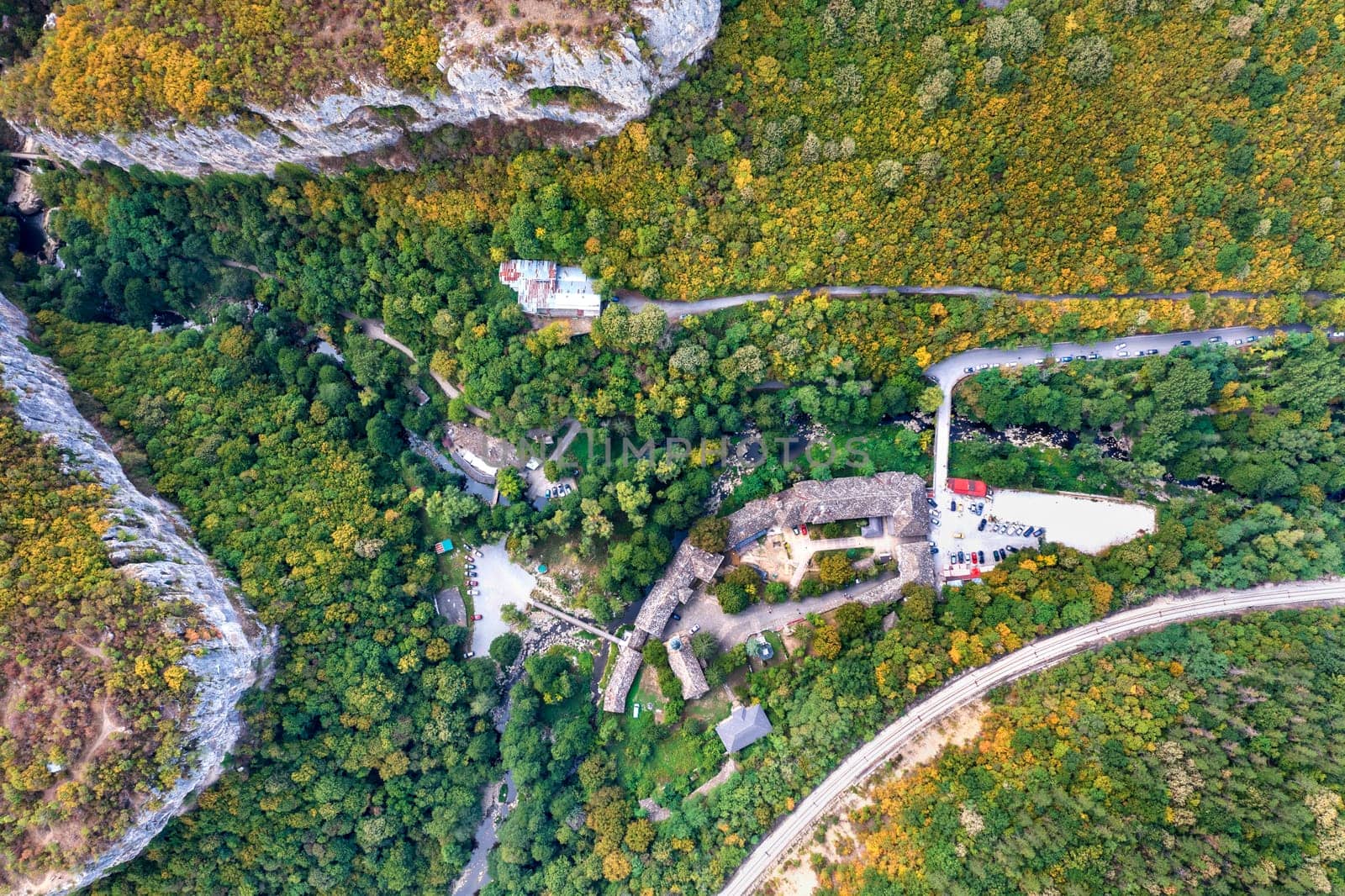 View from above of the picturesque valley and the Dryanovsky Monastery of St. Archangel Michael by EdVal