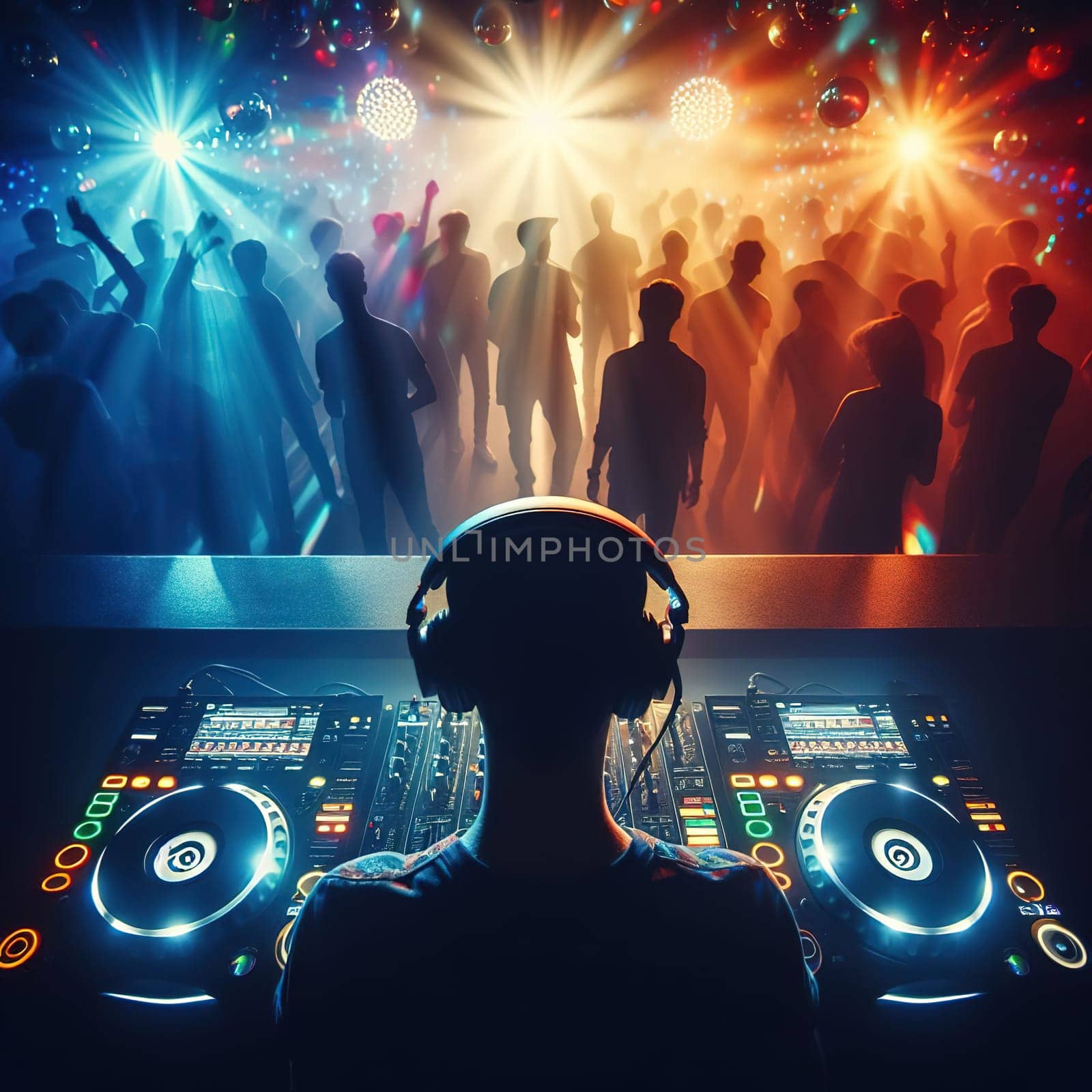 Interesting illustration for DJ Day. Generative AI. High quality illustration