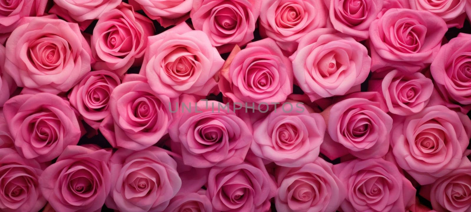 Natural pink roses background. Background template for banner or greeting card by andreyz