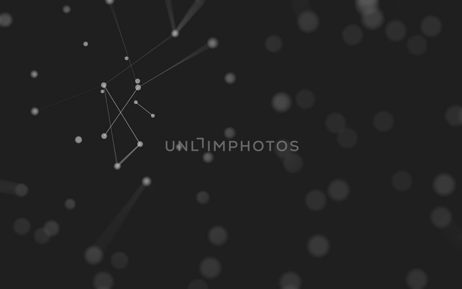 3d Abstract background. Molecules technology with polygonal shapes, connecting dots and lines. Connection structure. Big data visualization. 3d background. 