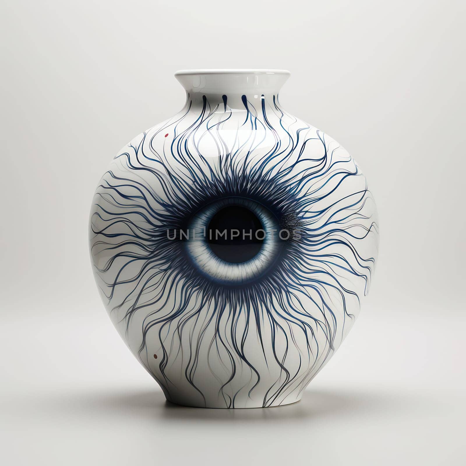 Isolated Eye: A Macro View of a Blue Eyeball with White Iris - Illustration Design
