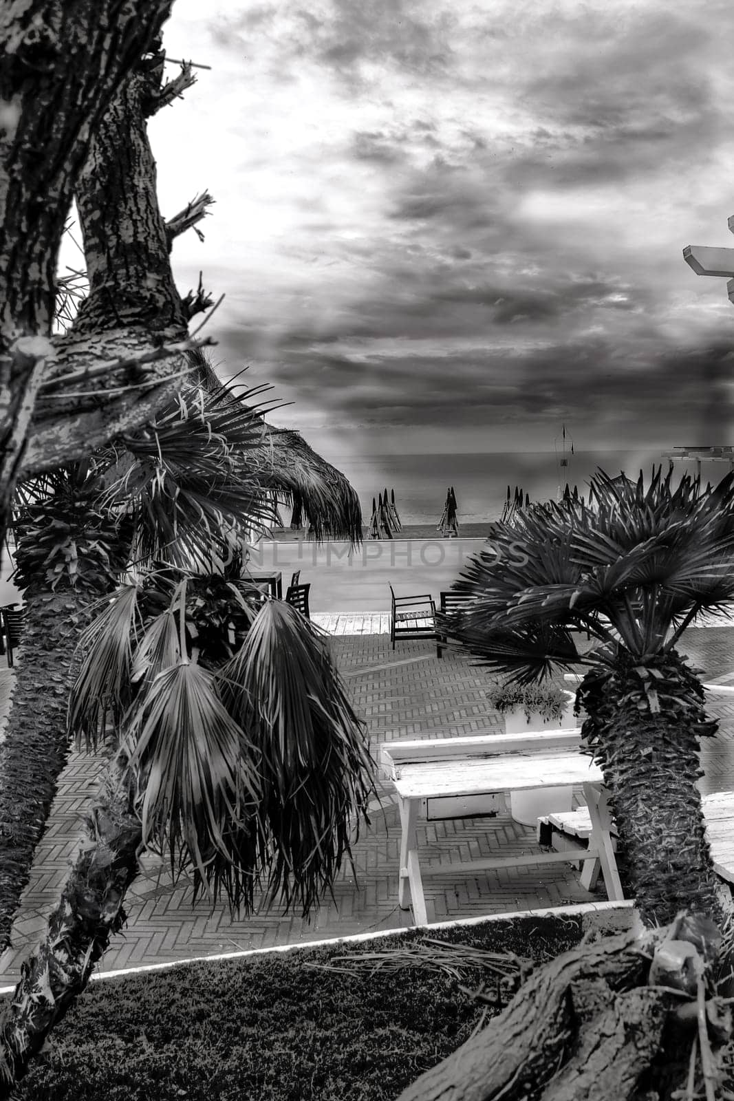 typical view of marine beaches during the winter