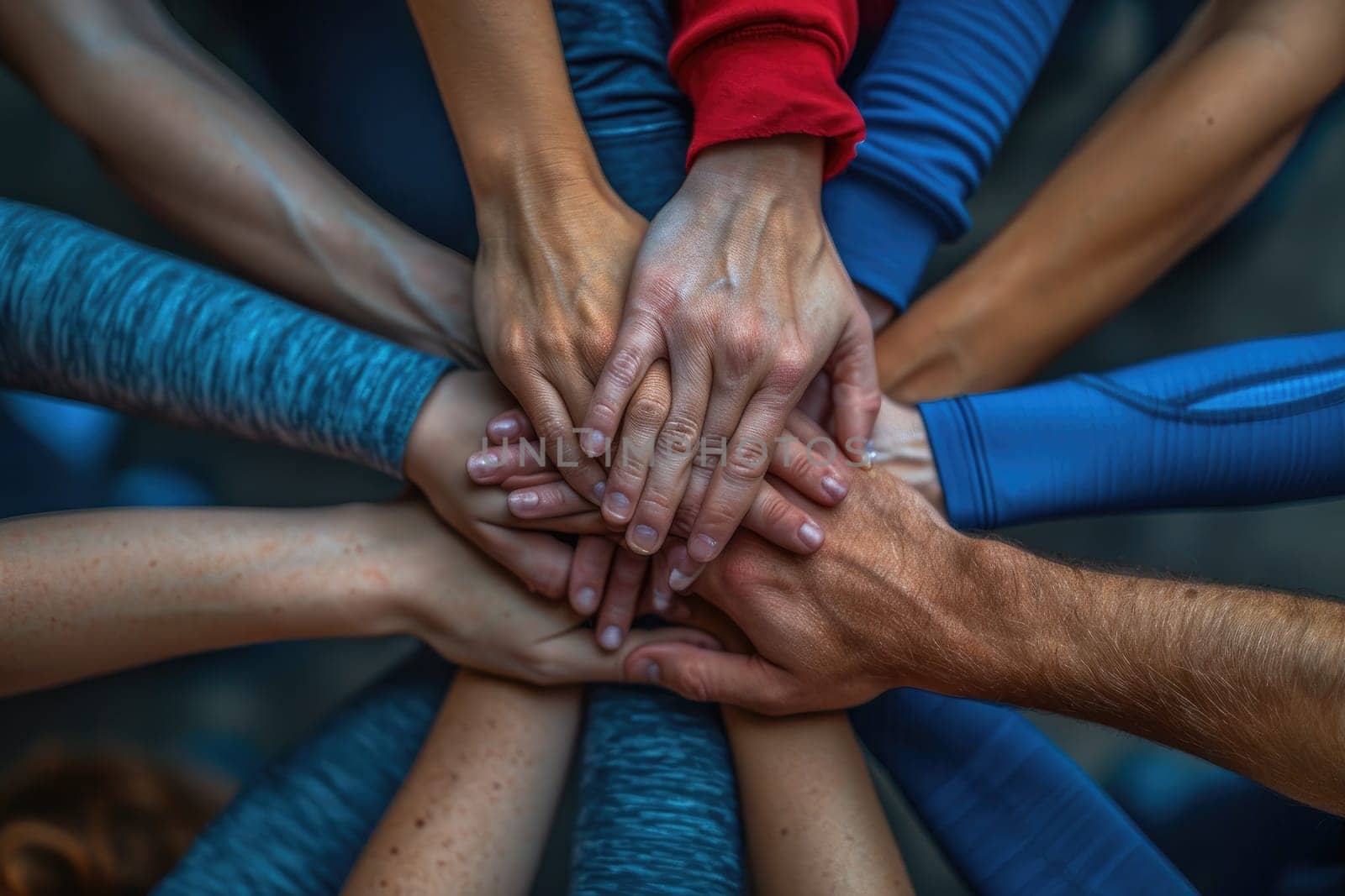 Volunteering. Hand of Young people volunteers out their hand to support symbol sign. Generative AI.