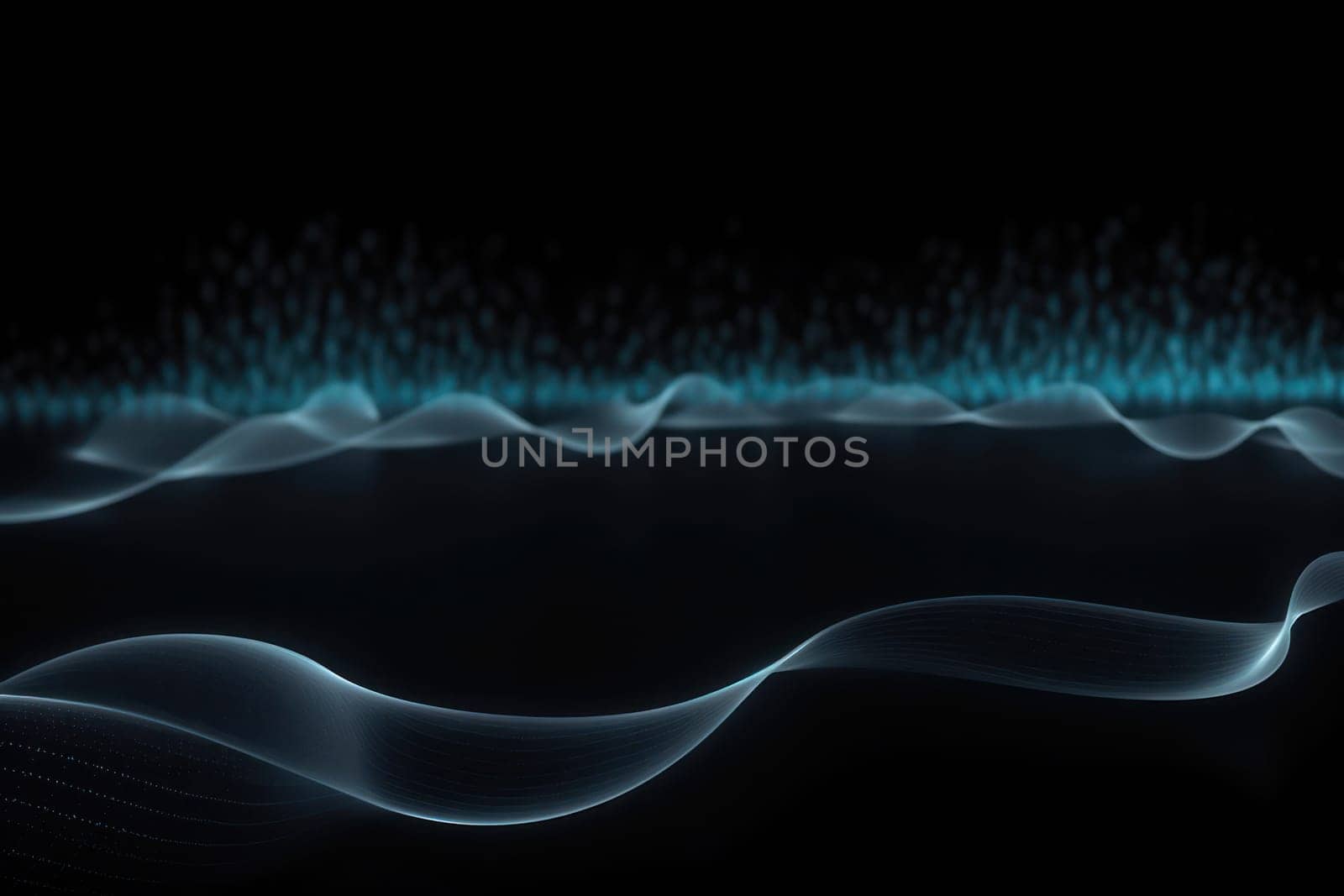 Flowing Waves of Futuristic Light: Abstract Digital Design