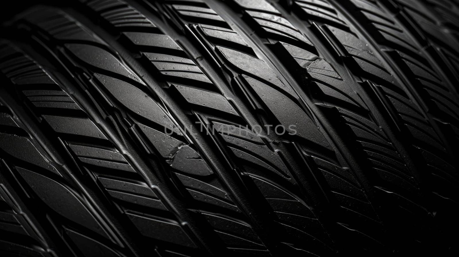Tire tread close up on black background by natali_brill