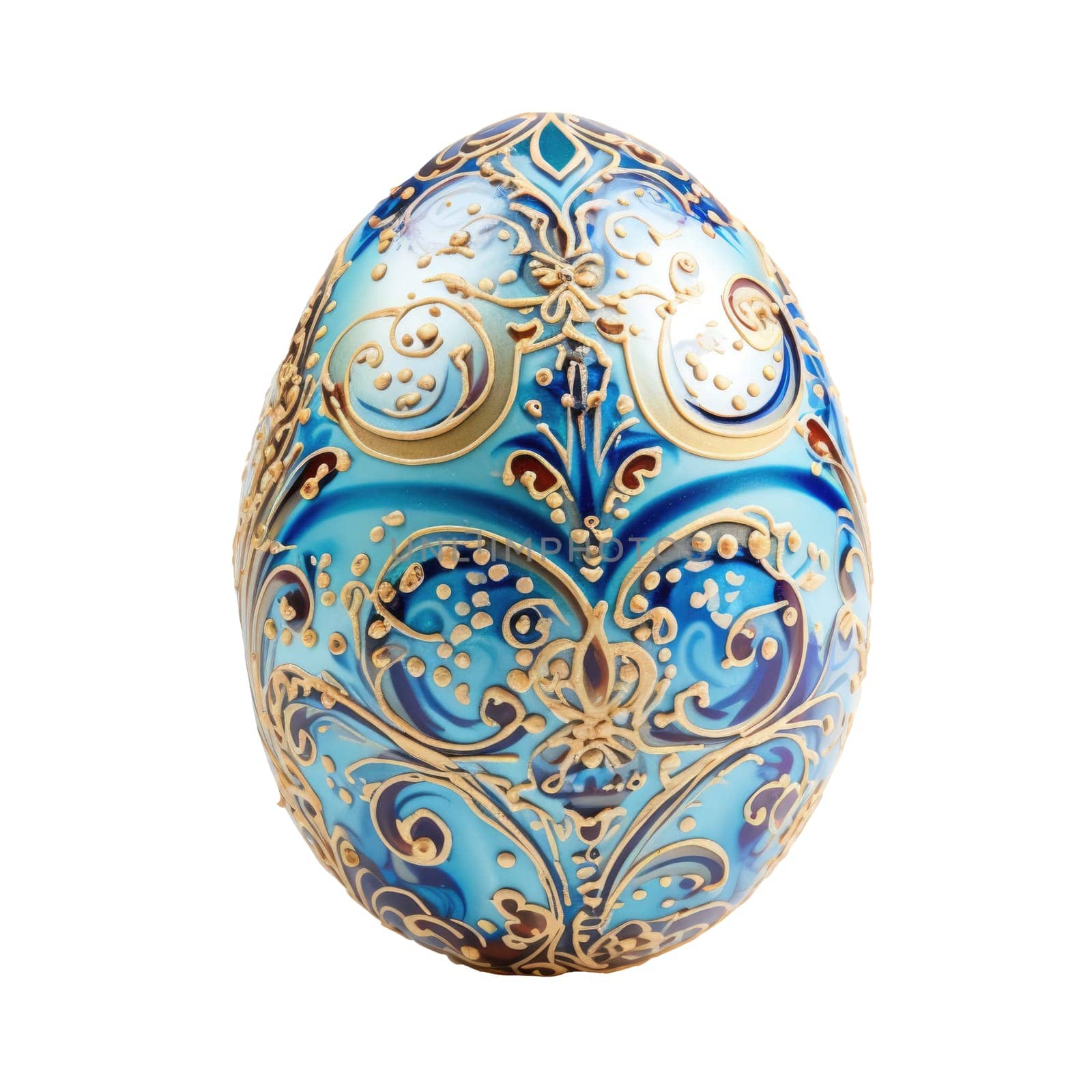Easter egg isolated on a white background. AI