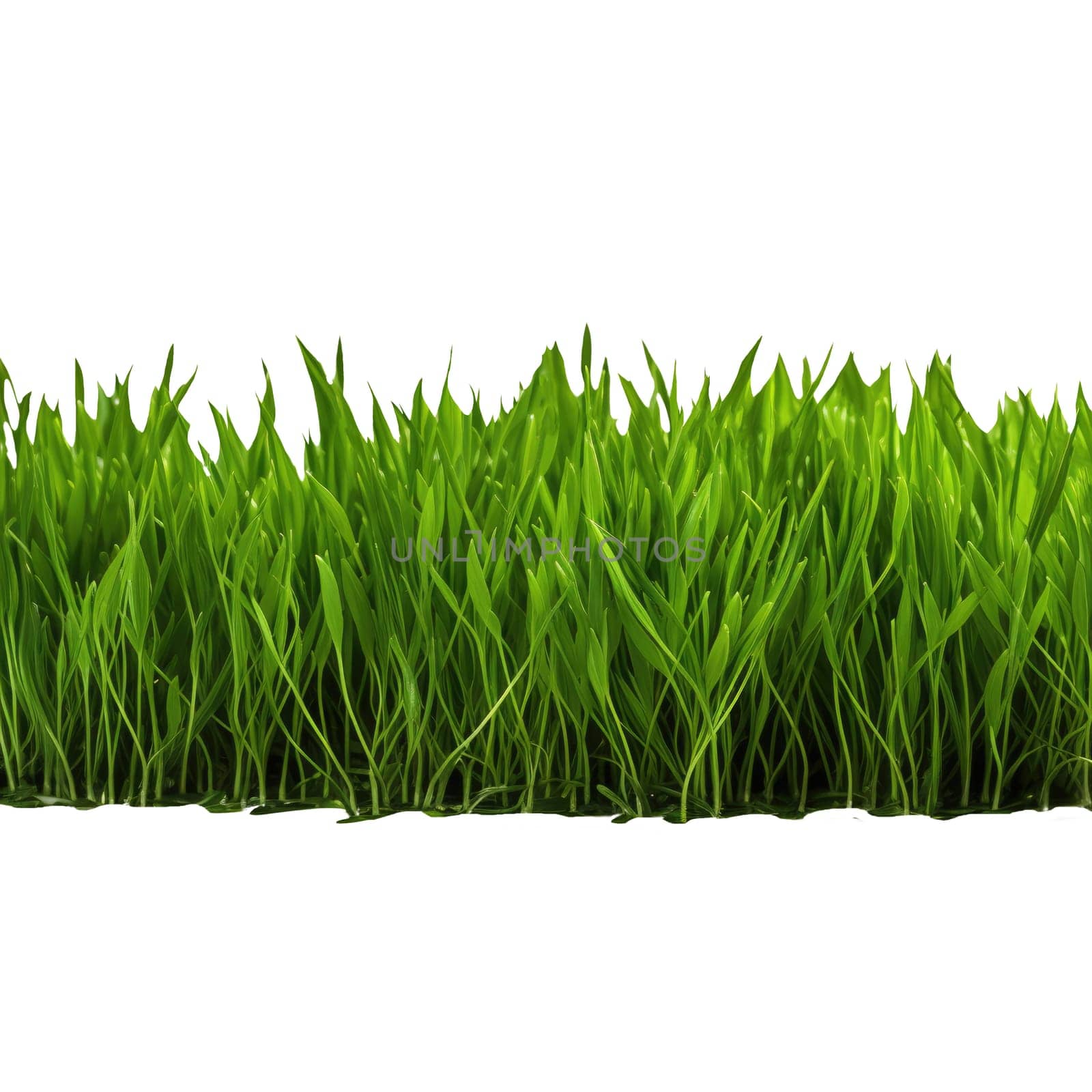 Isolated green grass on a white background by natali_brill