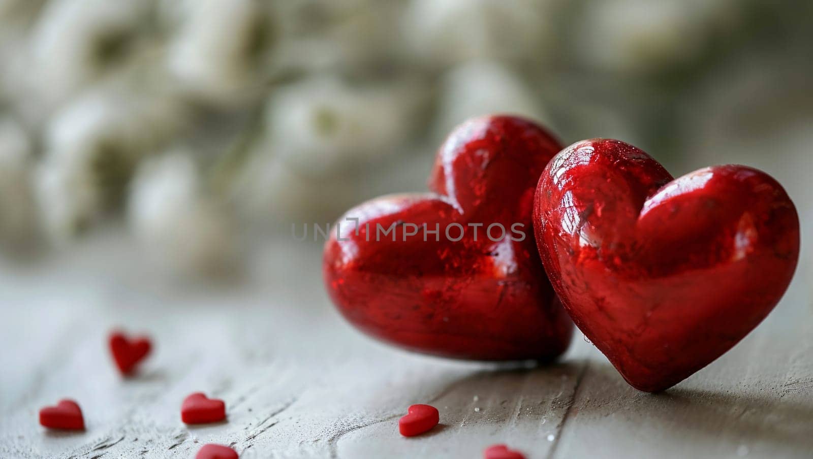 One red heart on a wooden-stone background. A realistic element that denotes love, health, care for yourself and loved ones. Valentine's Day. High quality photo. Space for text, copy space.