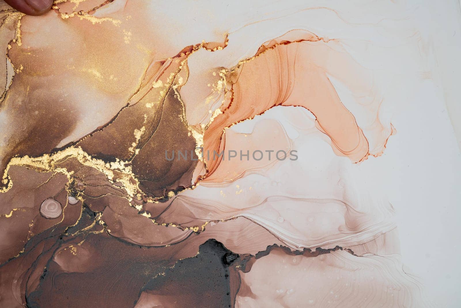 Original artwork photo of marble ink abstract art. High resolution photograph from exemplary original painting. Abstract painting was painted on HQ paper texture to create smooth marbling pattern.