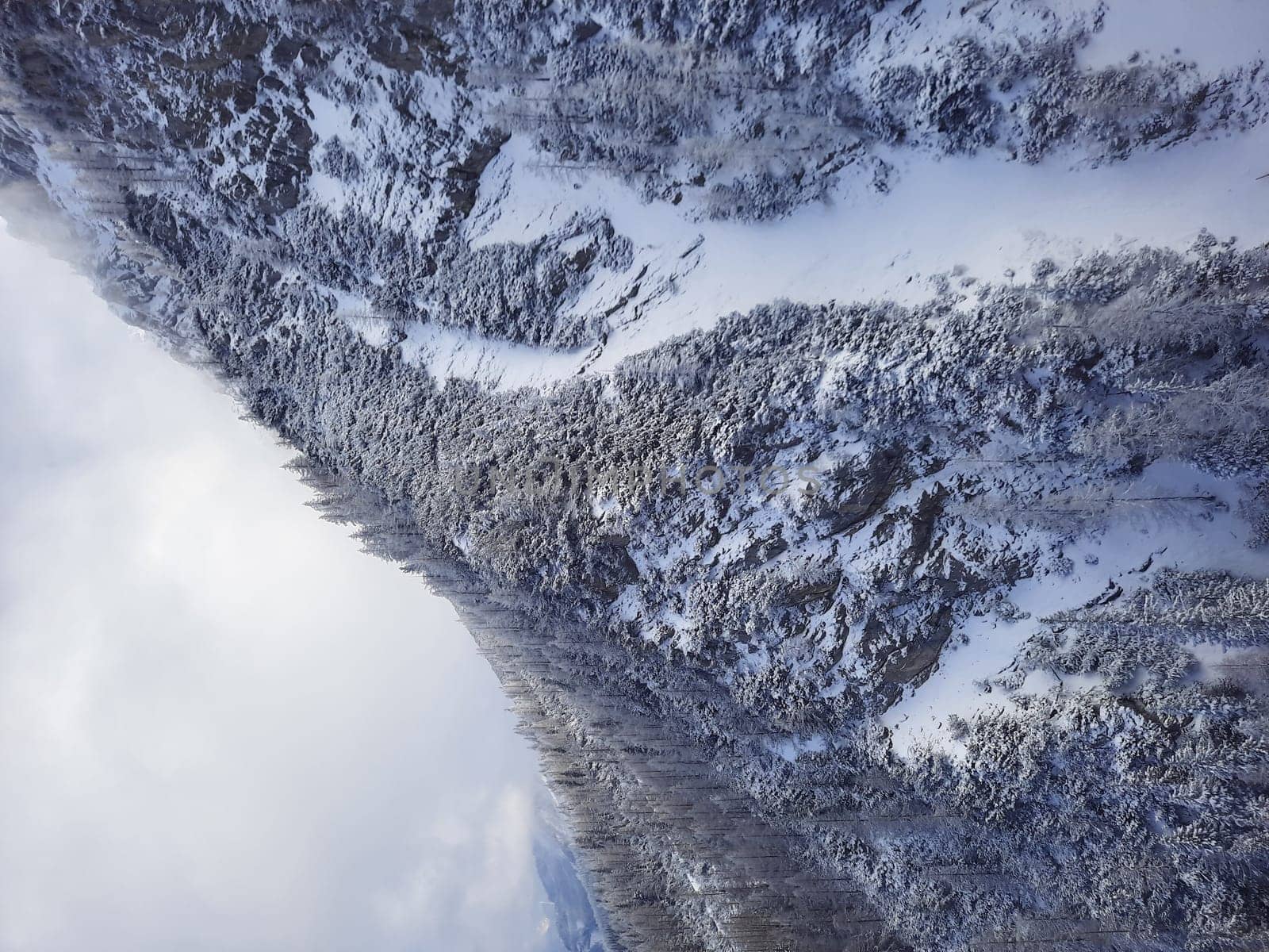 Amazing panorama in winter in a sunny day mountain peak, Austria by Costin