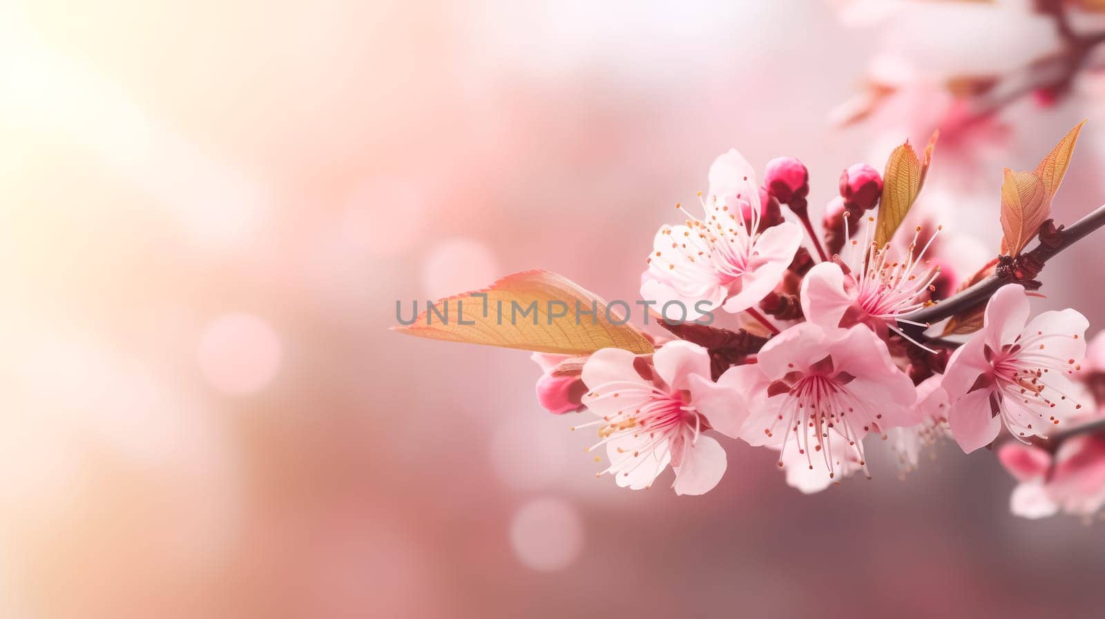 the intricate details of a peach tree flower in full bloom by Alla_Morozova93