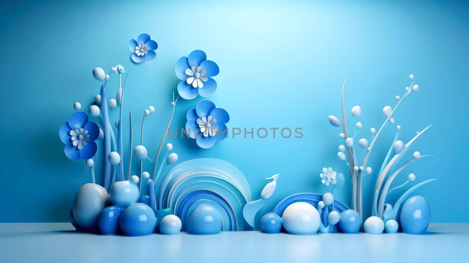 Celebrate Easter with this vibrant background adorned with colorful flowers by Alla_Morozova93