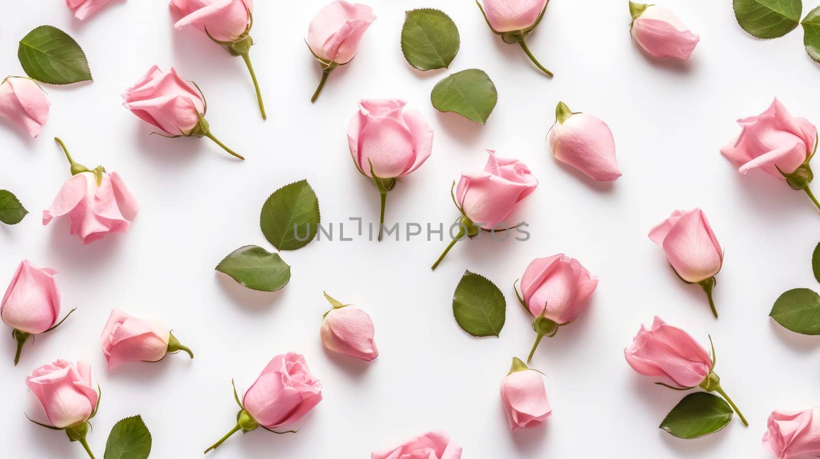 a delicate framework made of roses on a clean white background. by Alla_Morozova93