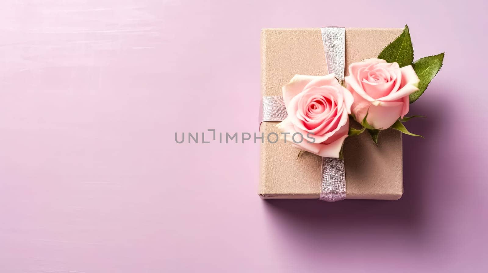 Charming Womens Day concept with top view pink peony rose buds and sparkles on an isolated pastel pink background, offering a delightful copy space.