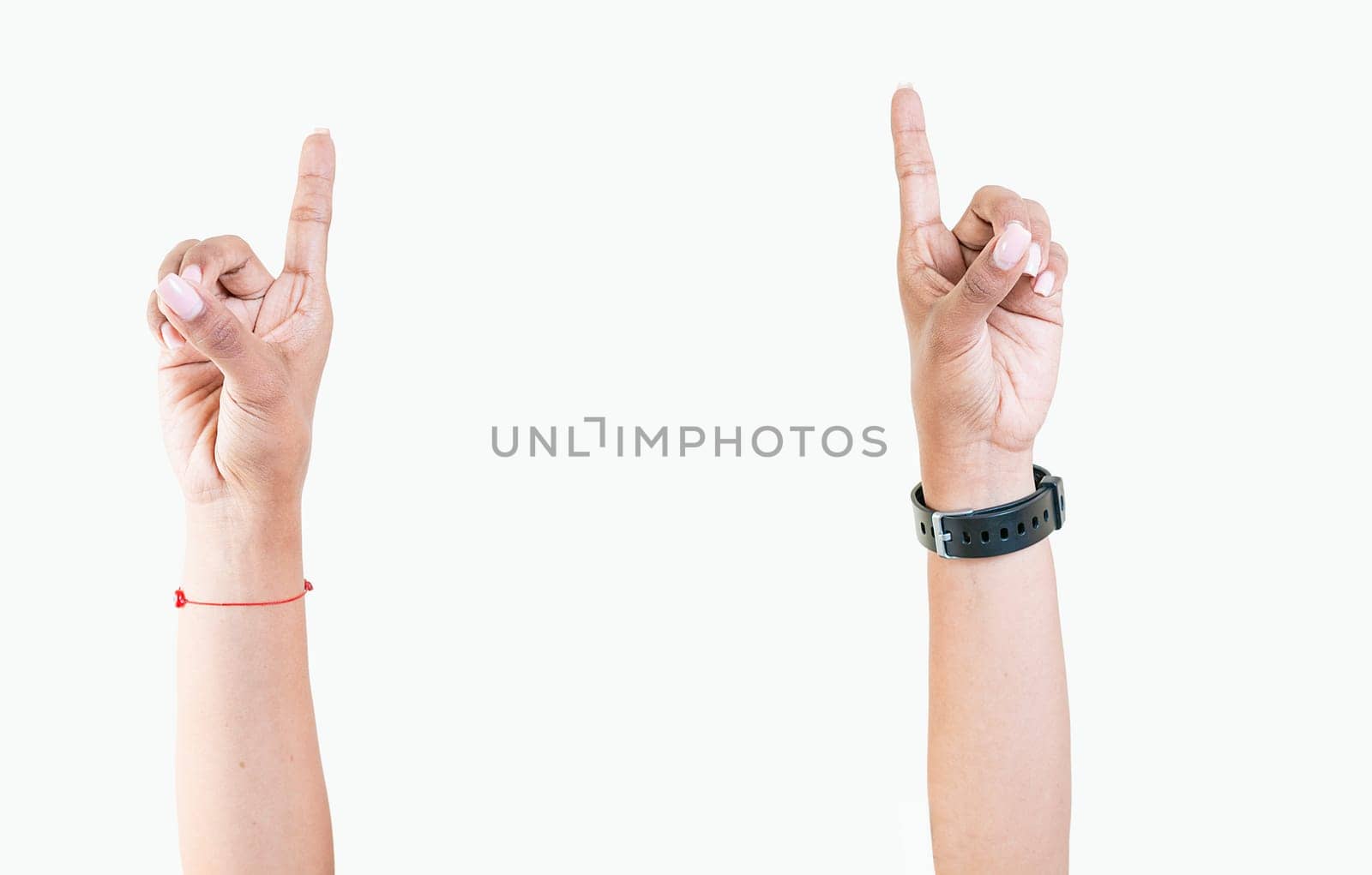 Hands counting number one. Woman hands showing number one isolated, Fingers counting number one by isaiphoto
