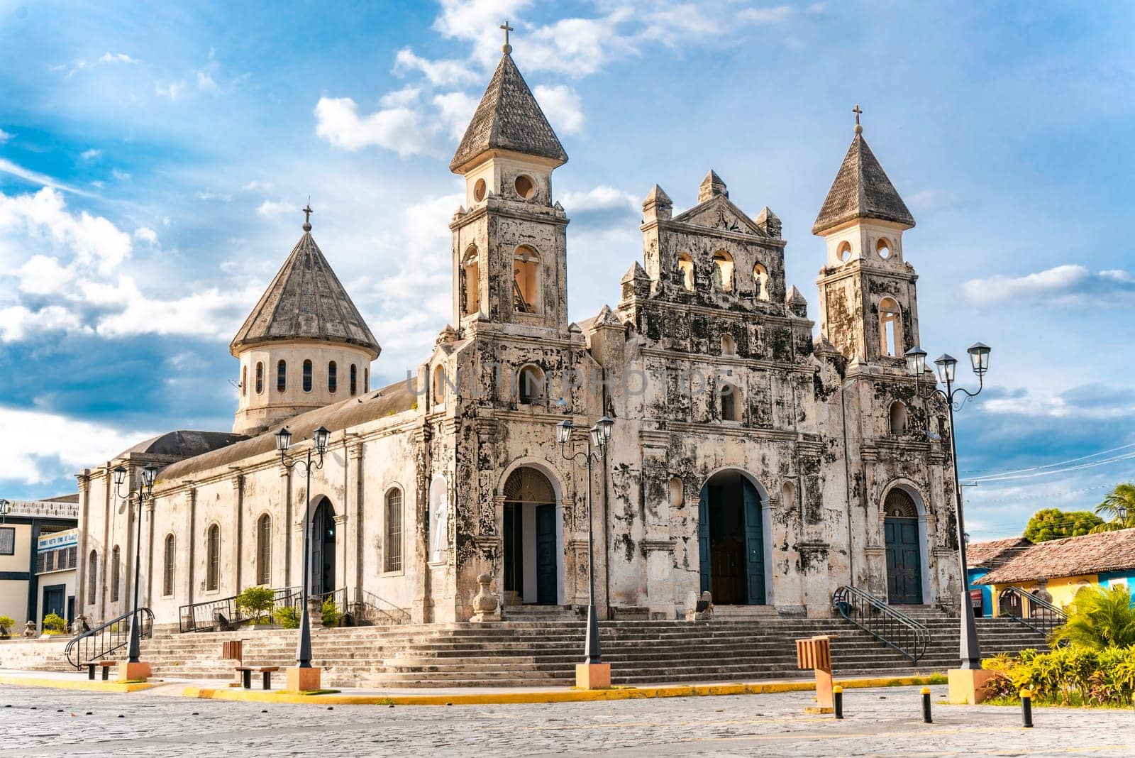 View of the Guadalupe church in Granada, Nicaragua. Nicaraguan travel and tourism concept by isaiphoto