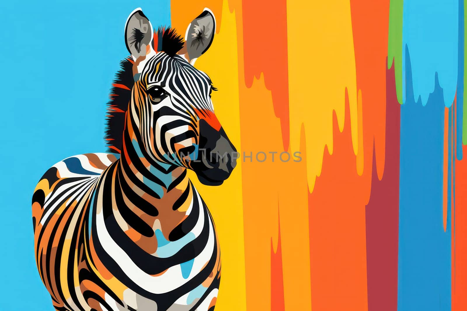 African Zebra in Wild Savanna: Majestic Exotic Fauna with Elegant Stripes on White Background