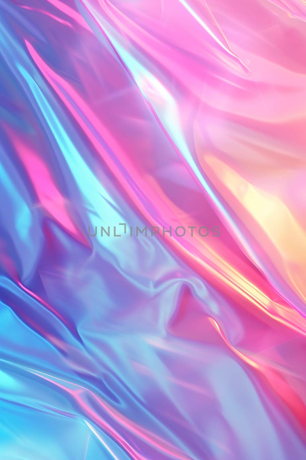 Holographic surface. Abstract gradient background in pastel colors. Multicolor, versatile backdrop for any creative project or design. Pink, blue, soft hues. Generative AI. by creativebird