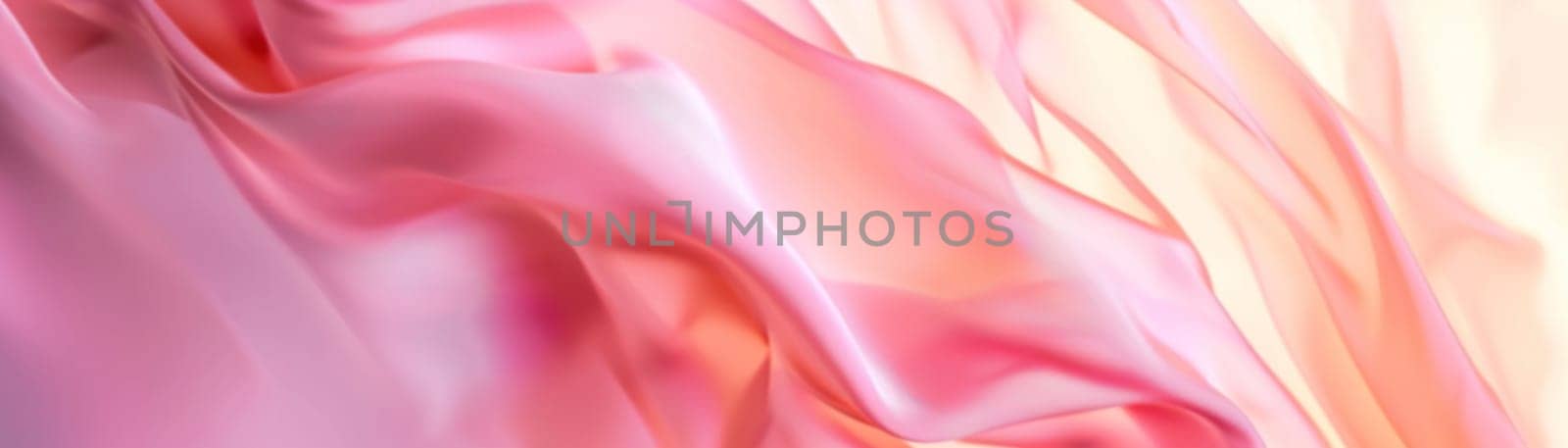 Abstract gradient background with waves in pastel colors. Winter, spring theme. Peaceful versatile backdrop for any creative project or design. Pink, peach, soft hues. Panoramic banner. Generative AI. by creativebird