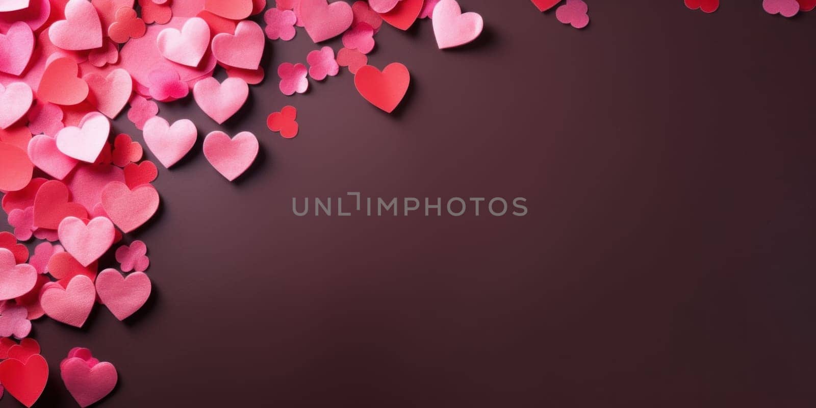 Valentine's Day background. pastel color background. Valentines day concept. Flat lay, top view, copy space. Generative ai by nateemee
