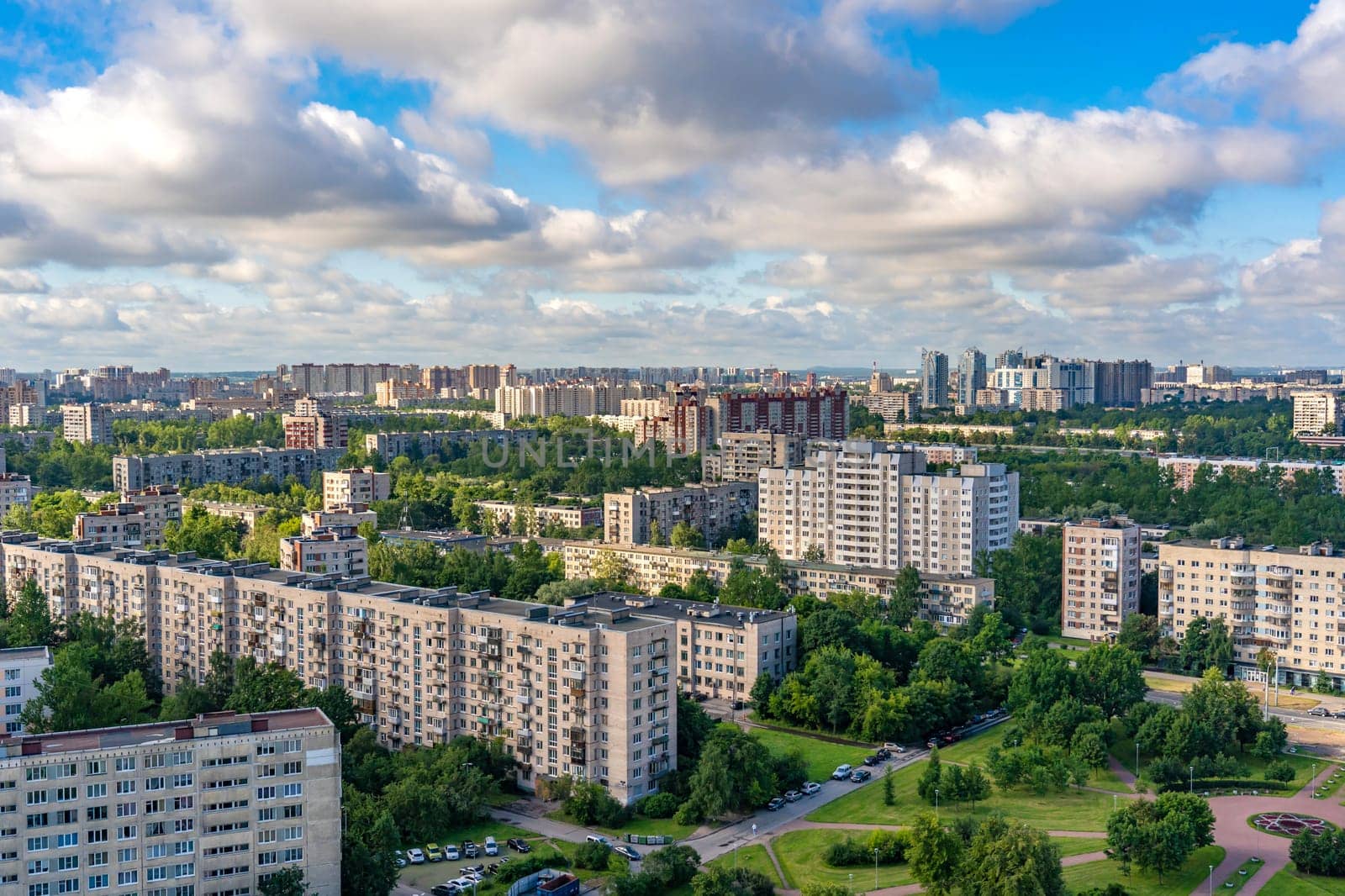 Residential area Saint Petersburg on a summer day