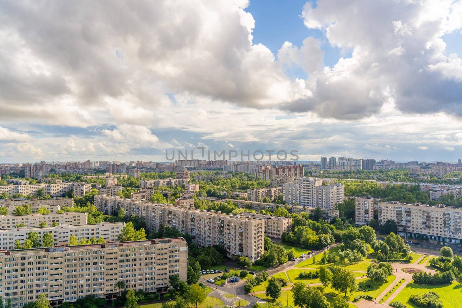 Residential area Saint Petersburg on a summer day. by DovidPro