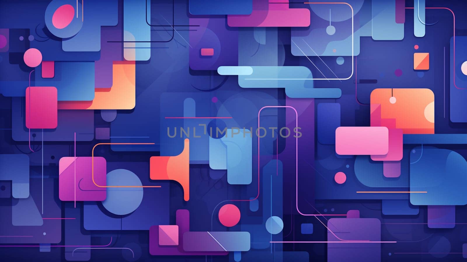 Modern abstract colorful geometric background. Shapes with trendy gradients composition for your design. . High quality photo