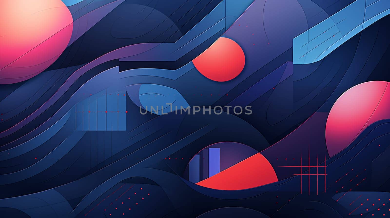 Modern abstract colorful geometric background. Shapes with trendy gradients composition for your design. . High quality photo