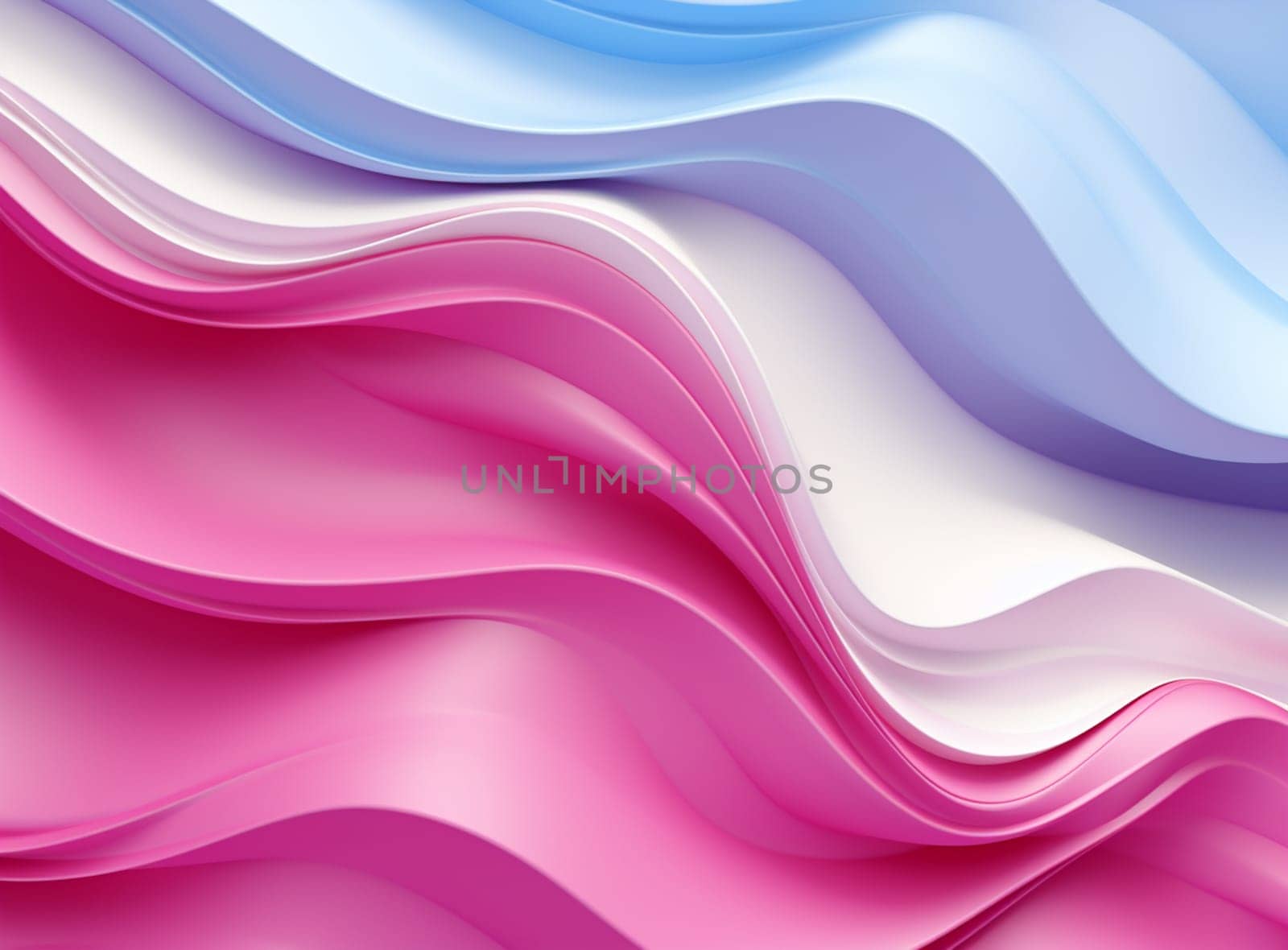 an abstract 3D image of digital waves in shades of Pink, Blue and purple - wave illustration. . High quality photo