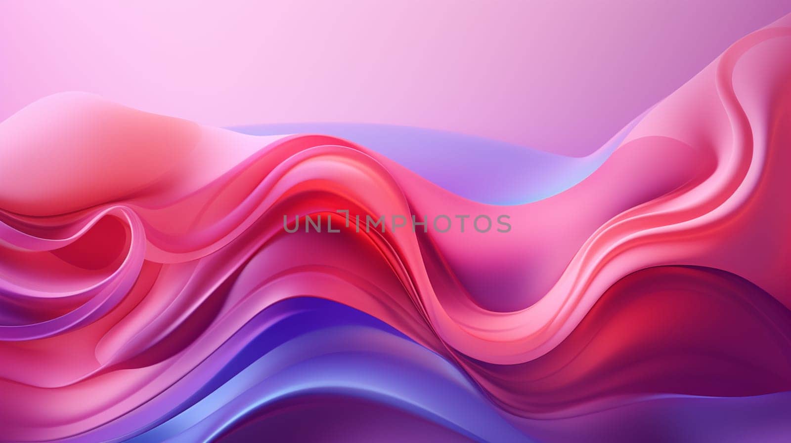 an abstract 3D image of digital waves in shades of Pink, Blue and purple - wave illustration. . High quality photo