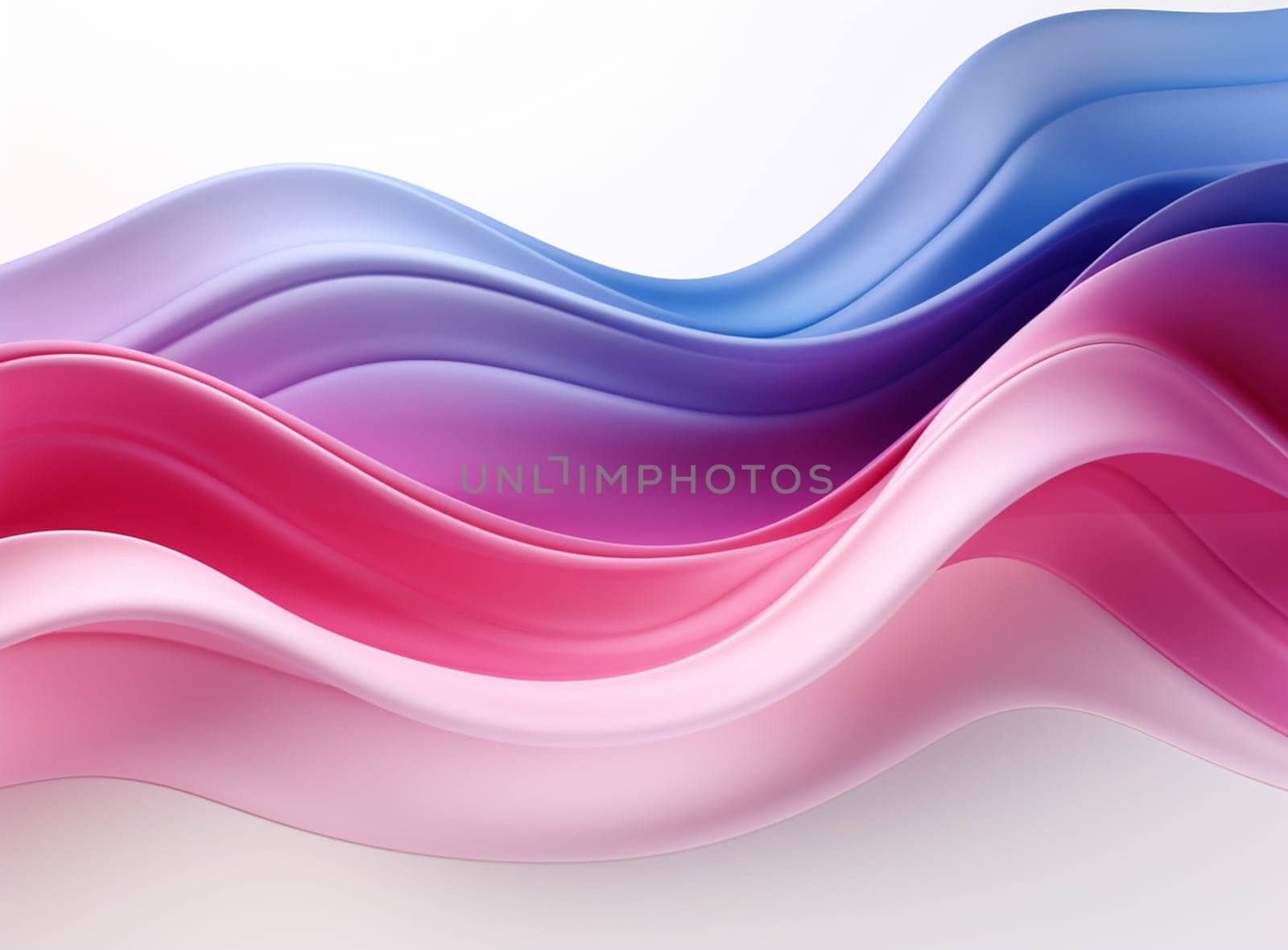 an abstract 3D image of digital waves in shades of Pink, Blue and purple - wave illustration. by Andelov13