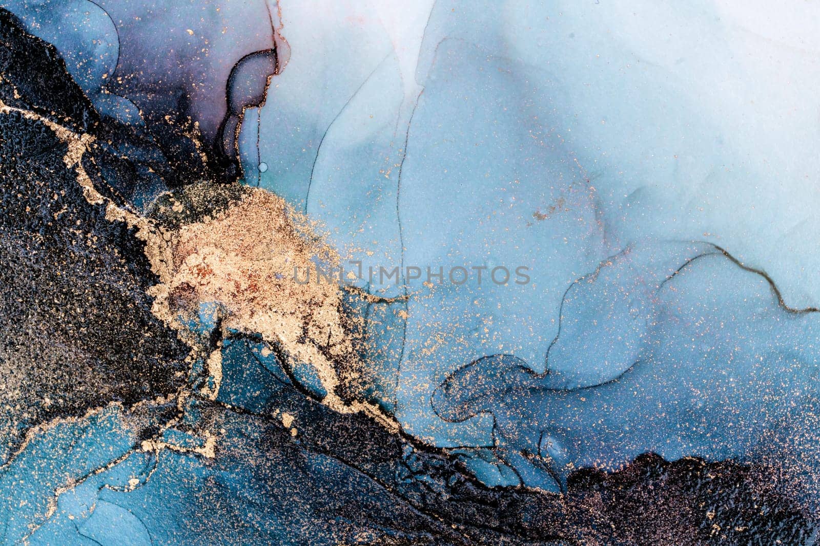 Marble ink abstract art from exemplary original painting abstract background by biancoblue