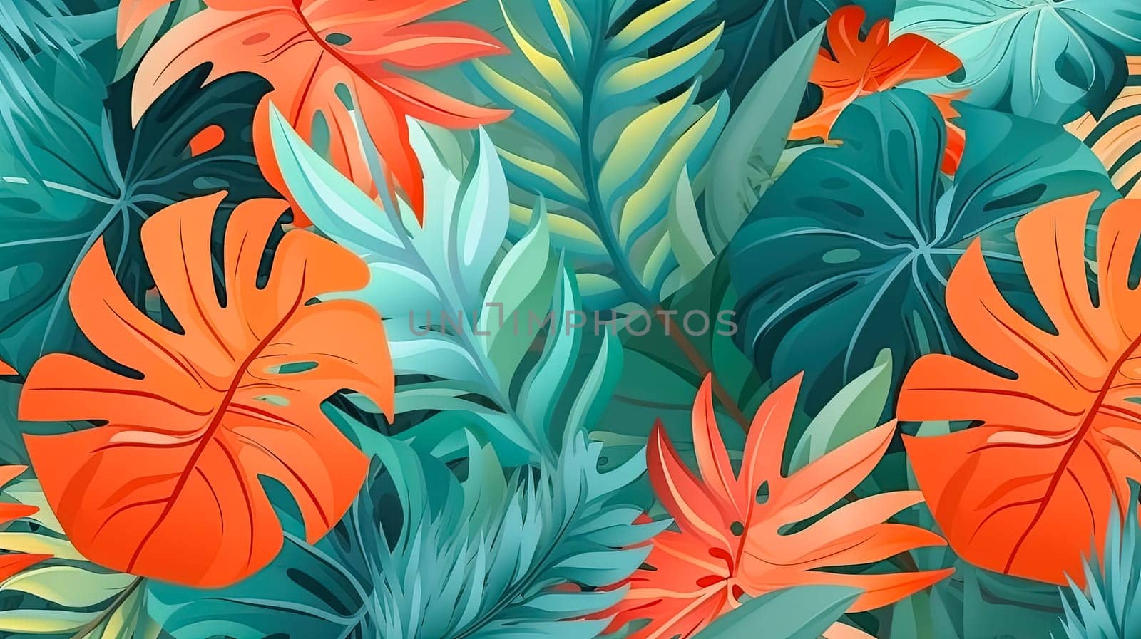 Summer serenity A Monstera leaf gracefully poised, encapsulating the essence of summer days. Perfect for creating a soothing summer-themed background.