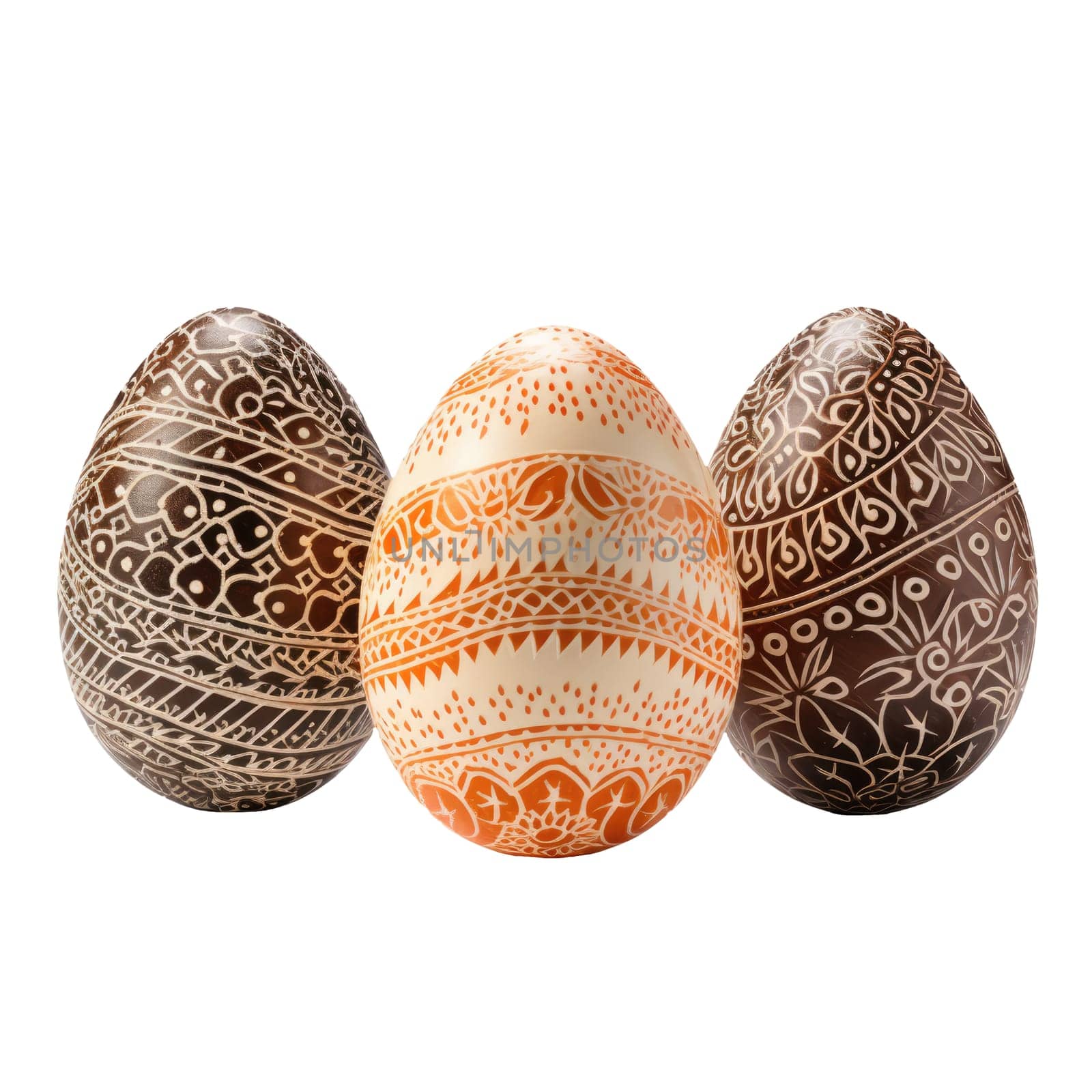 Easter eggs isolated on a white background. by natali_brill