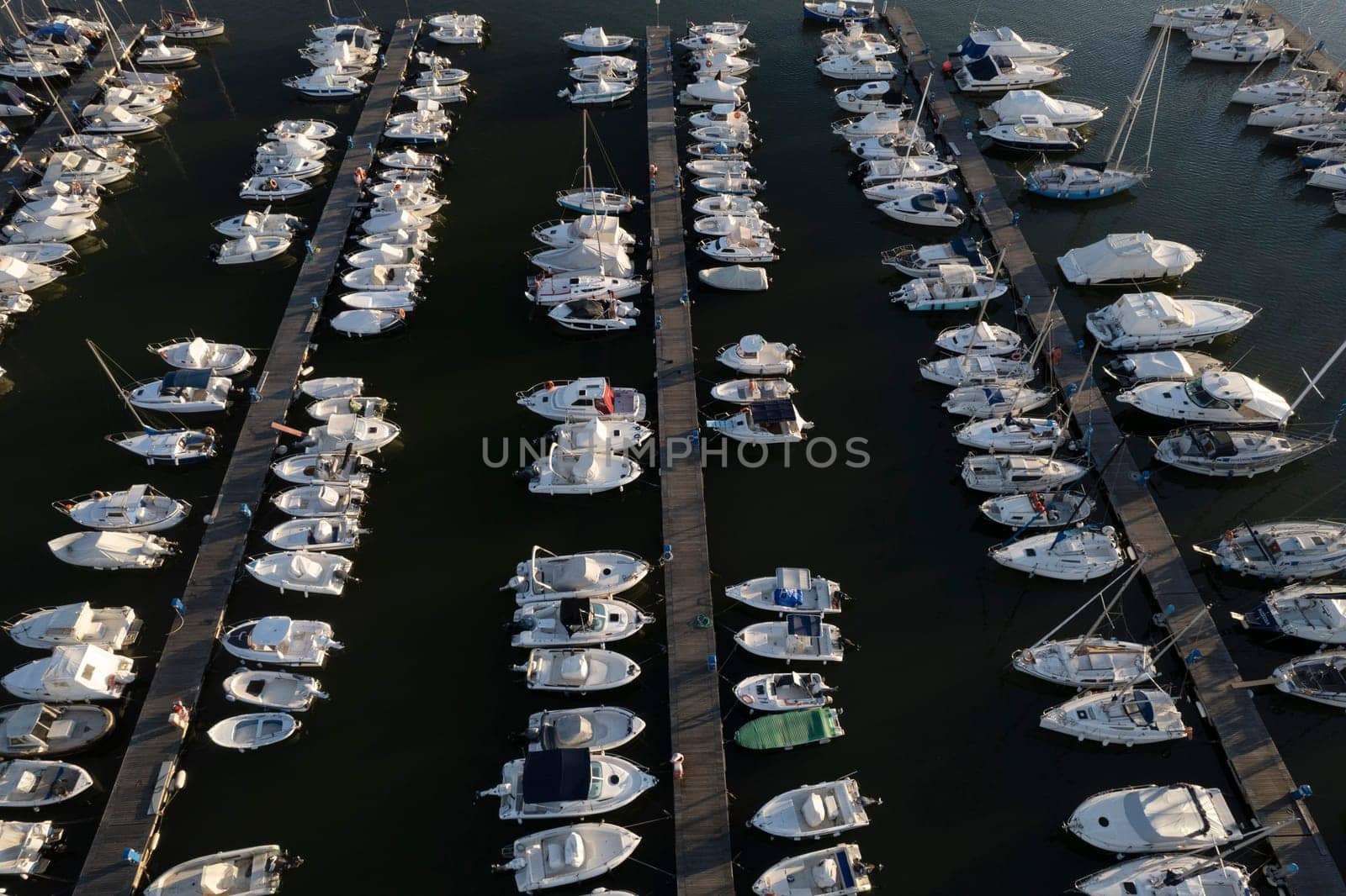 Aerial photographic documentation of the port of Viareggio Lucca 
Tuscany Italy 
