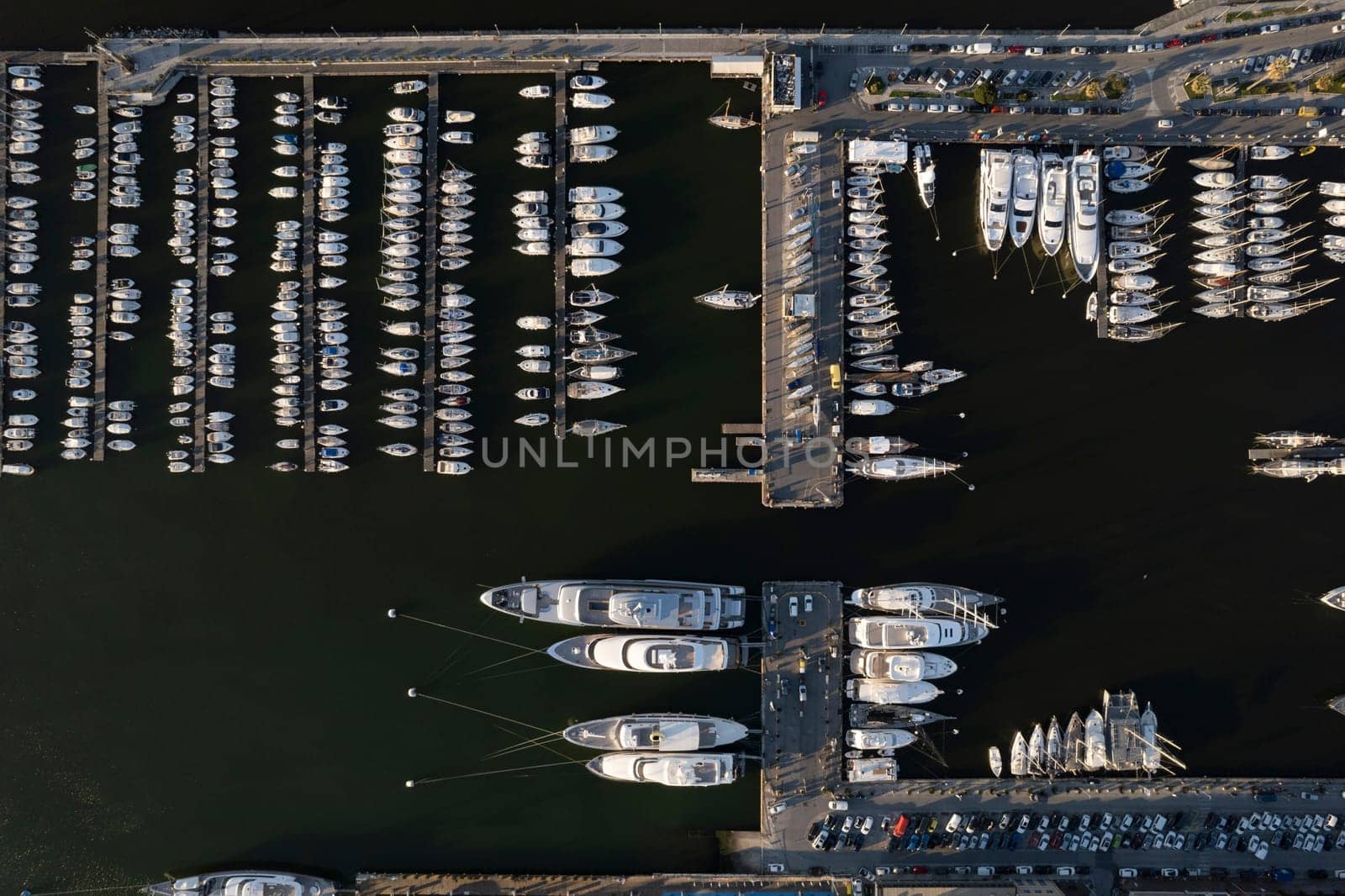 Aerial photographic documentation of the port of Viareggio Lucca 
Tuscany Italy 
