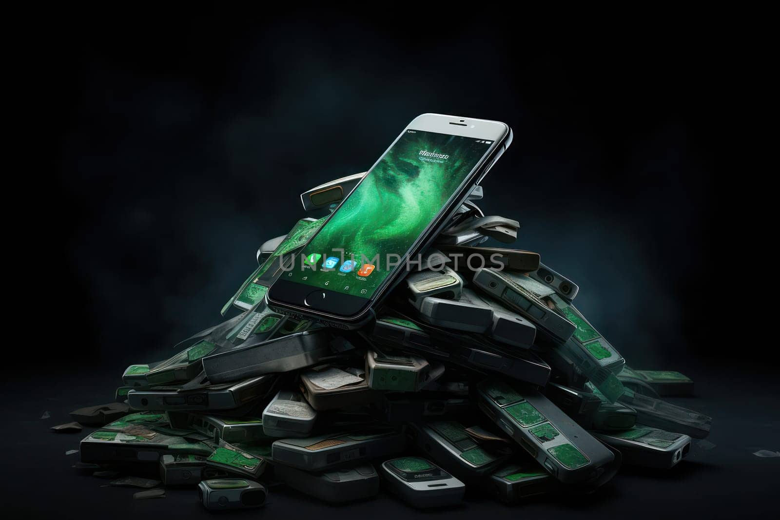 Digital Currency in the Palm of your Hand: A Wealthy Businessman Making Mobile Payments on a Smartphone by Vichizh