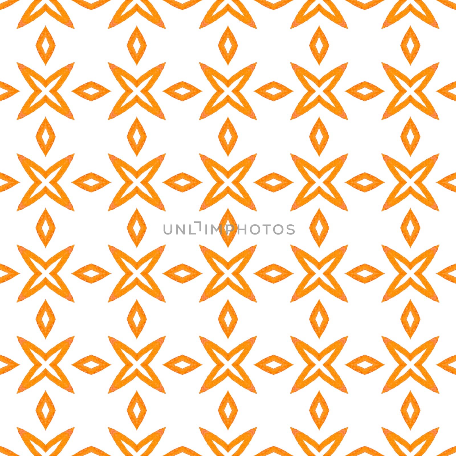 Ethnic hand painted pattern. Orange marvelous by beginagain