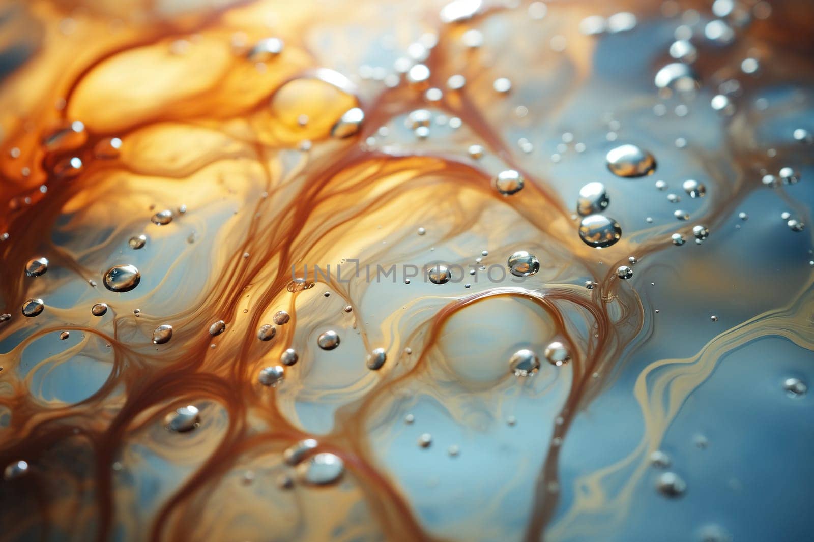 Raindrop on a surface close-up.