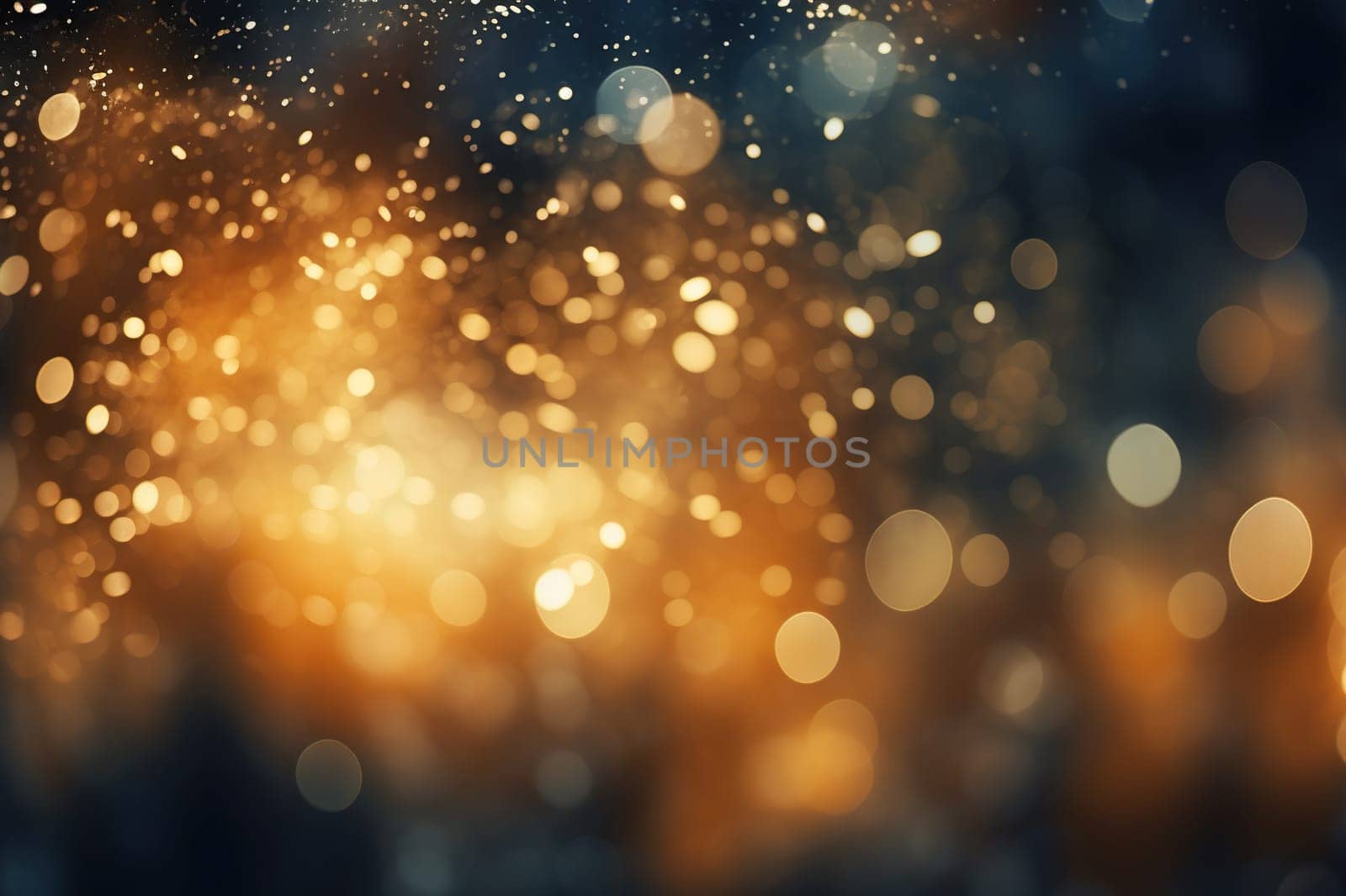 Golden luxury bokeh, soft light, abstract background. Generated by artificial intelligence by Vovmar