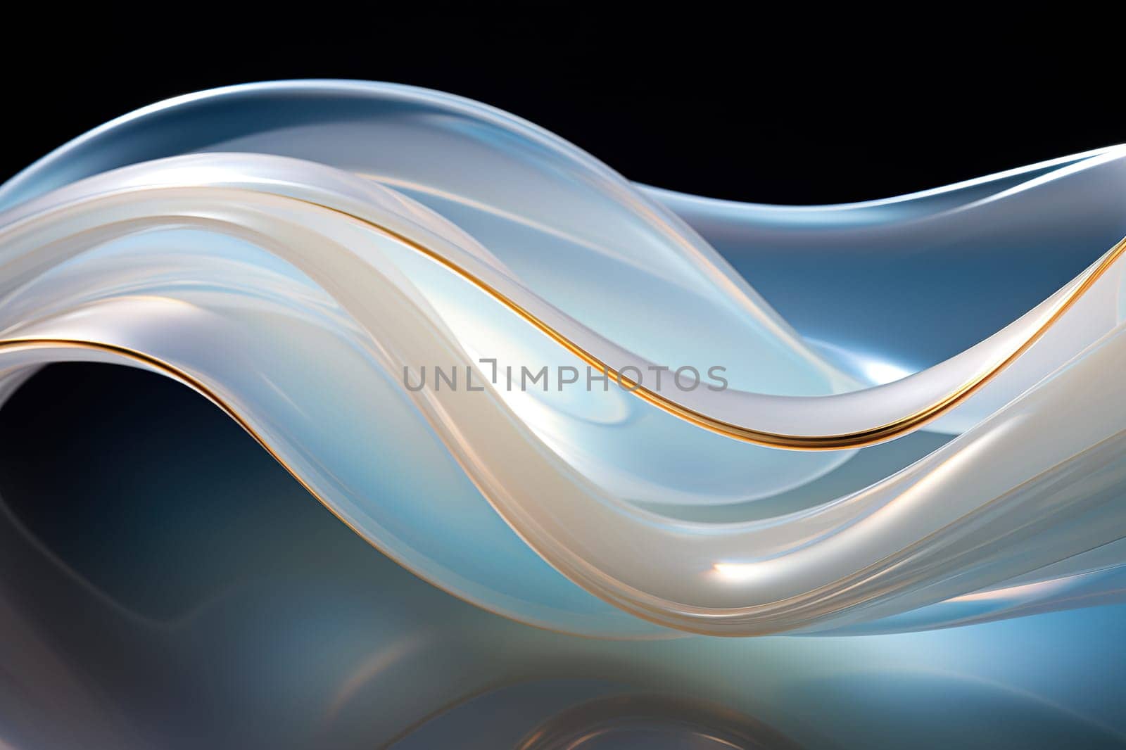 Luxurious abstract background with elegant pearl and gold wave. Generated by artificial intelligence by Vovmar