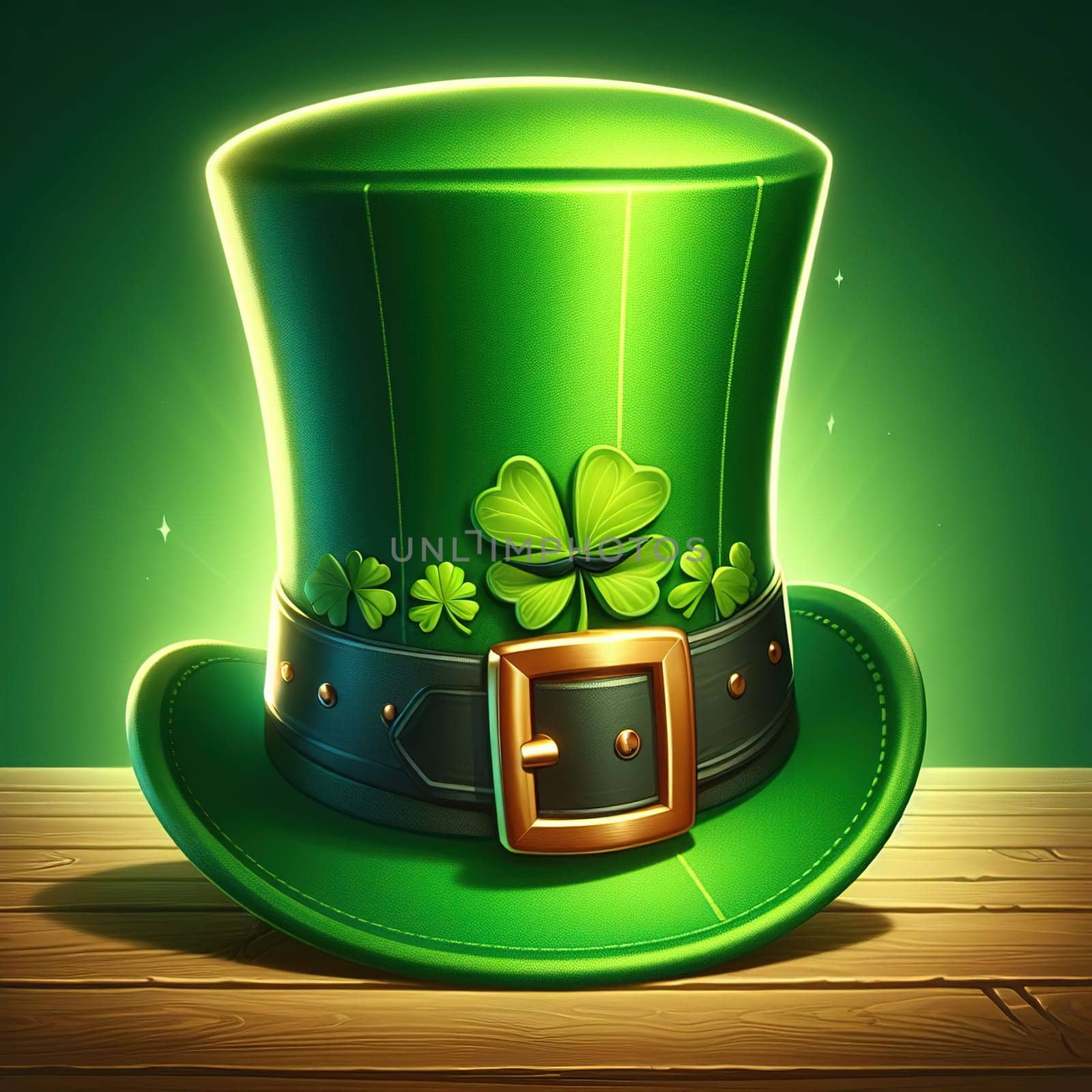 St. Patrick's Day Top Hat. Generative AI. High quality illustration