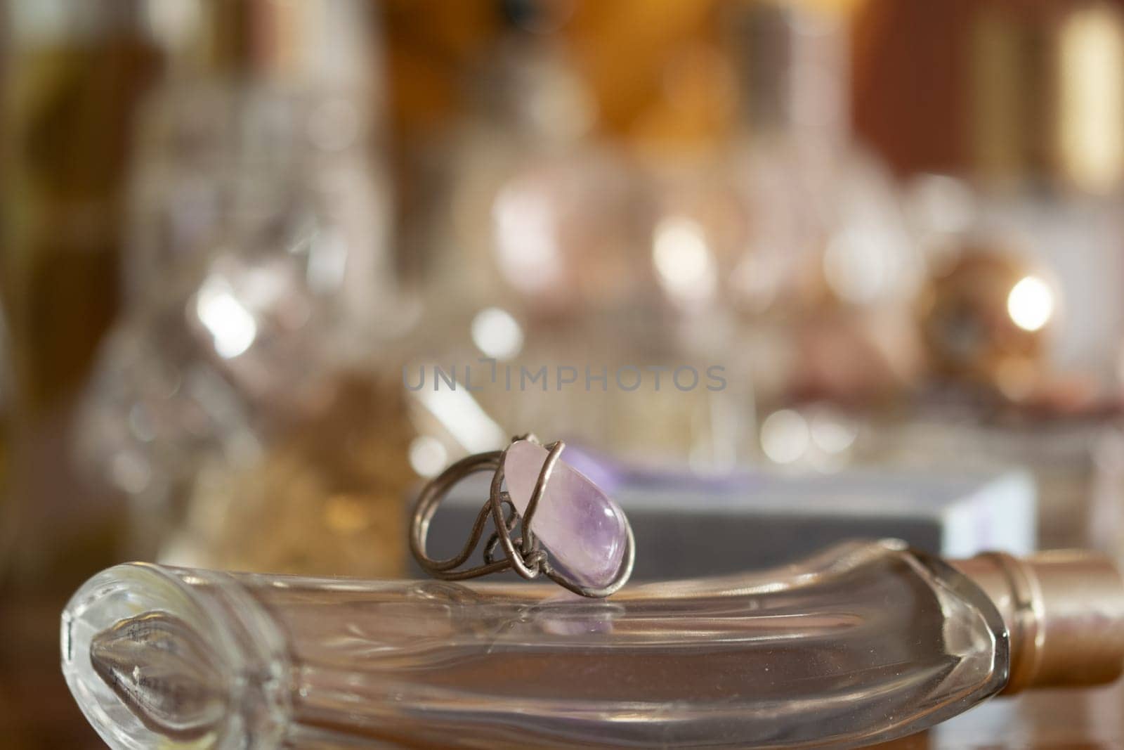 old and ancient ring in silver with precious stone