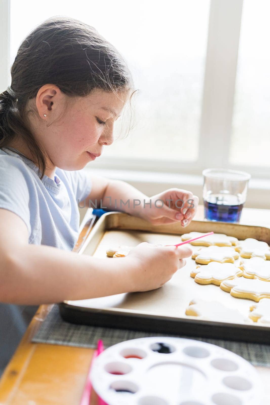 Little Girl Spells 'Sorry' on Iced Sugar Cookies by arinahabich