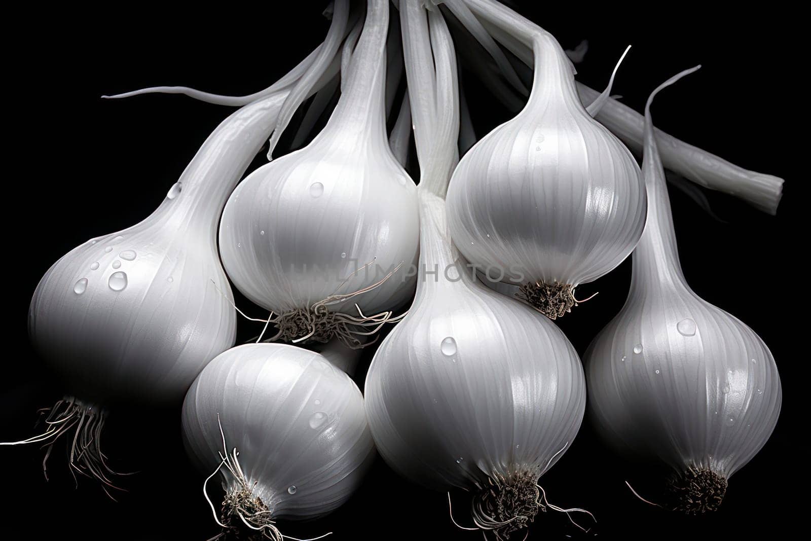 Organic Vegetable Medley: Garlic Spice Bulb on White Background by Vichizh