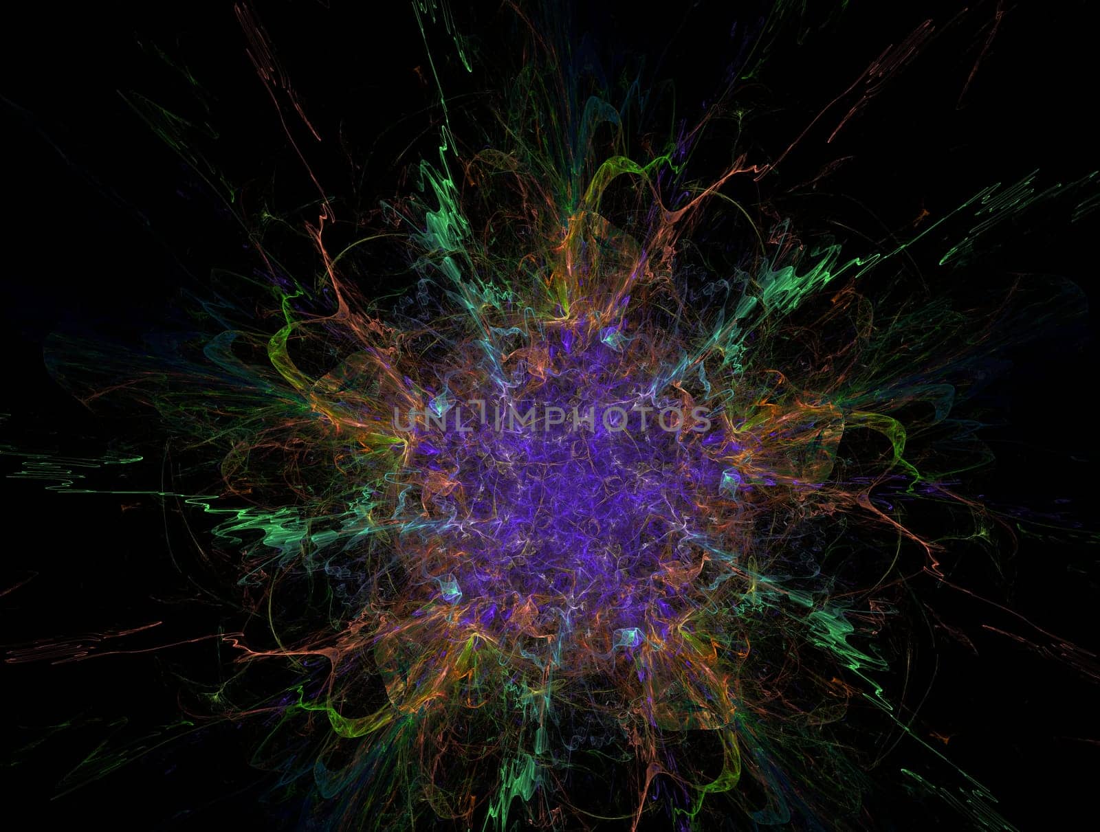 Imaginatory lush fractal texture image abstract background