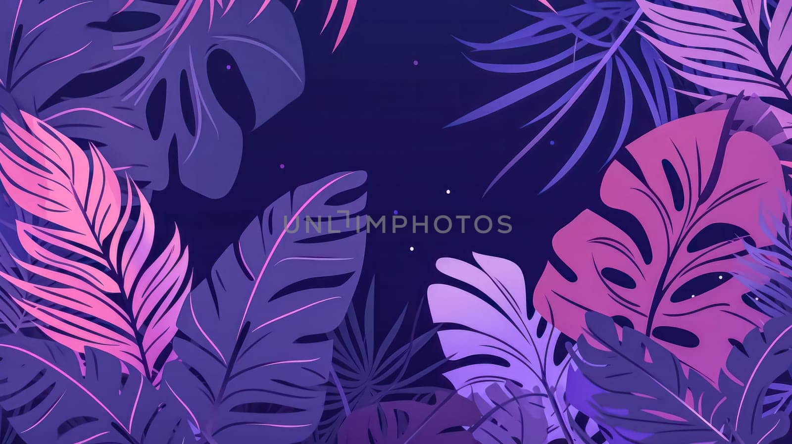 Vibrant neon tropical leaves, an artistic rendition of exotic tree and plant foliage. Colorful palm leaves in a dynamic and trendy hand drawn illustration set. Perfect for a fashion or botanical theme.